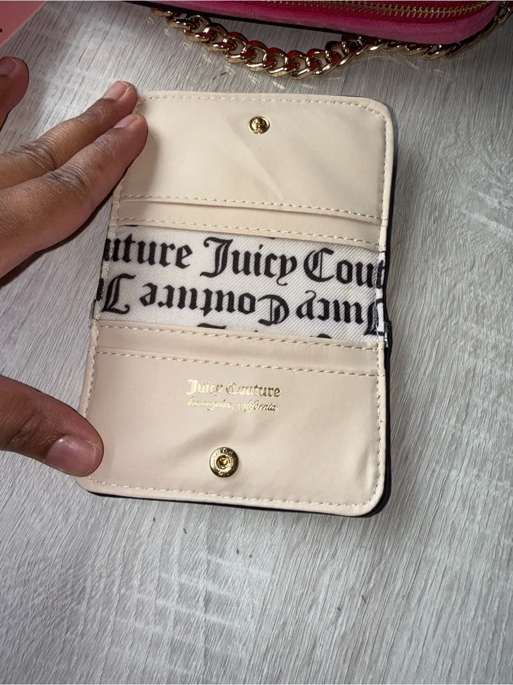 Juicy Couture Pink Velvet Crossbody Bag and Wallet set - Picture 3 of 7